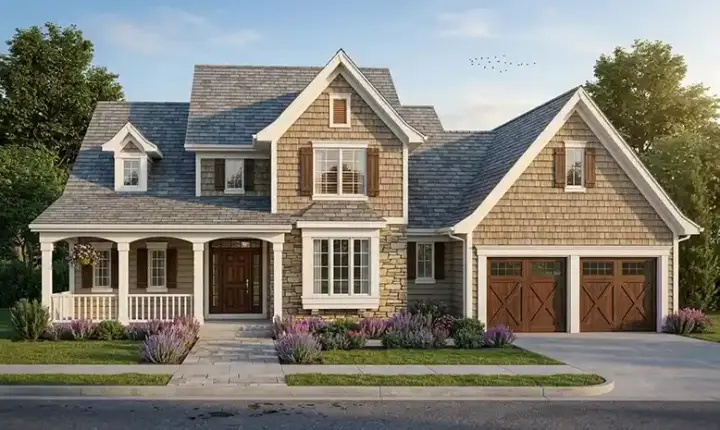 Country house plans 23-426 - front exterior, 2,294 sq ft, 4 bed, 2 bath house plans | Monster House Plans