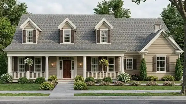 Country house plans 23-431 - front exterior, 2,659 sq ft, 3 bed, 2 bath house plans | Monster House Plans