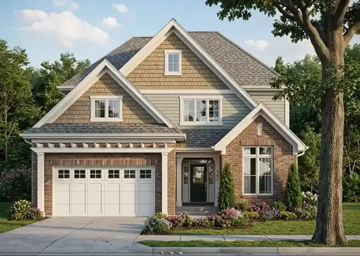 Craftsman house plans 23-434 - front exterior, 2,434 sq ft, 4 bed, 2 bath house plans | Monster House Plans
