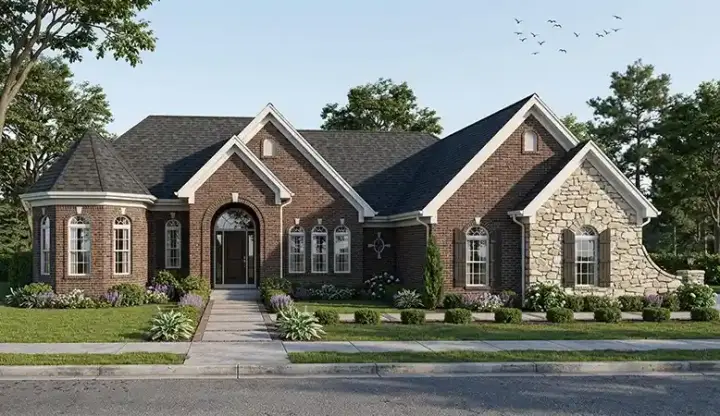 Southern house plans 23-436 - front exterior, 4,457 sq ft, 3 bed, 3 bath house plans | Monster House Plans