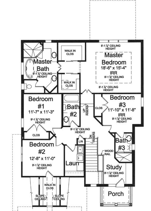 Upper/Second Floor Plan: 23-445