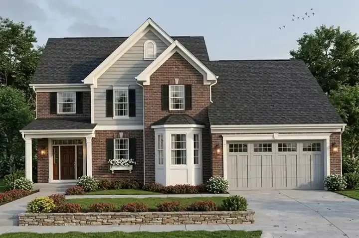 Traditional house plans 23-449 - front exterior, 1,835 sq ft, 3 bed, 2 bath house plans | Monster House Plans