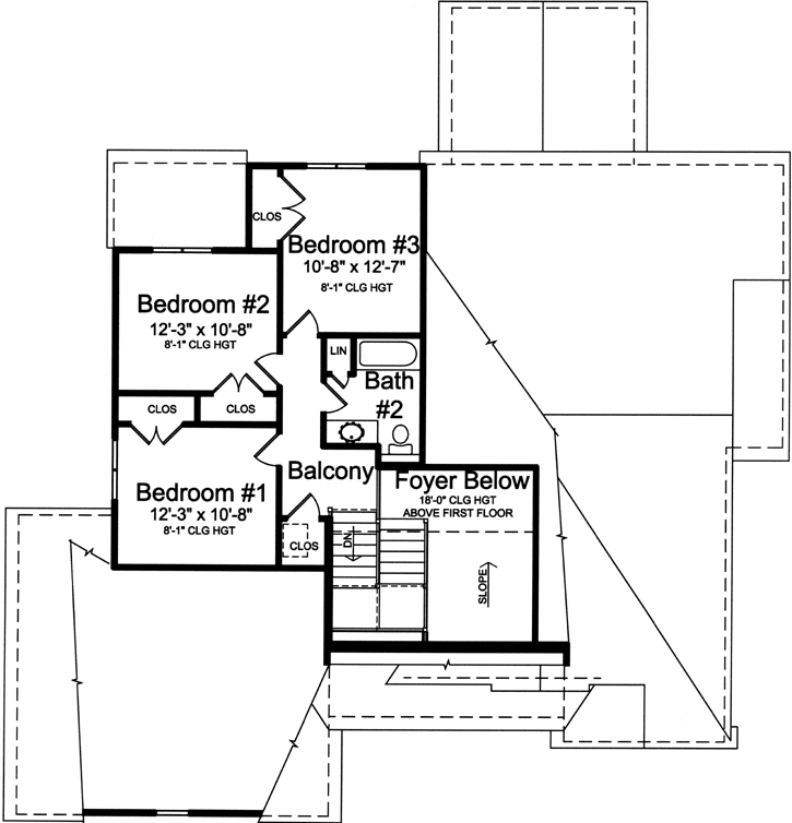 Upper/Second Floor Plan: 23-454