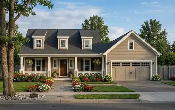 Country house plans 23-483 - front exterior, 1,664 sq ft, 3 bed, 2 bath house plans | Monster House Plans