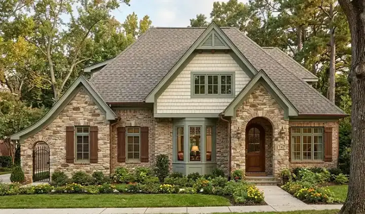 English Country house plans 23-486 - front exterior, 2,494 sq ft, 4 bed, 2 bath house plans | Monster House Plans