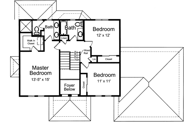 Upper/Second Floor Plan: 23-487