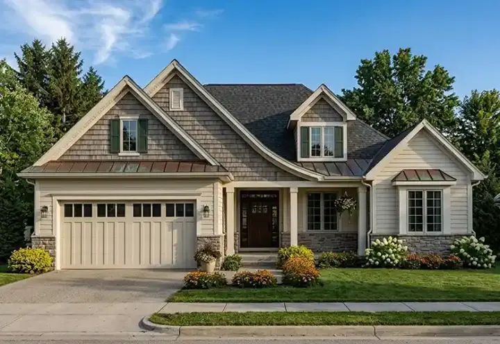 Cottage house plans 23-488 - front exterior, 1,718 sq ft, 3 bed, 2 bath house plans | Monster House Plans