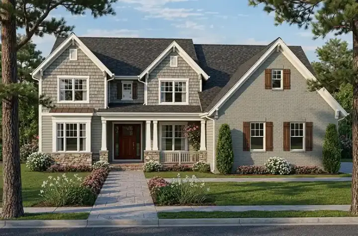 Craftsman house plans 23-494 - front exterior, 3,280 sq ft, 4 bed, 3 bath house plans | Monster House Plans