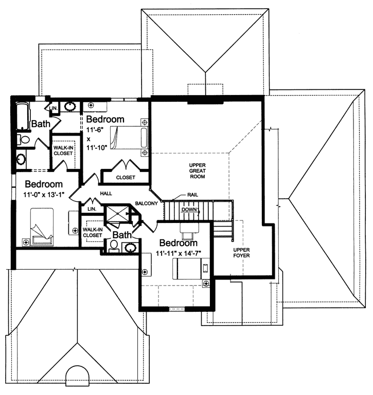 Upper/Second Floor Plan: 23-500