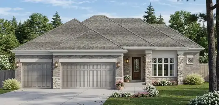 Traditional house plans 23-505 - front exterior, 2,099 sq ft, 3 bed, 2 bath house plans | Monster House Plans
