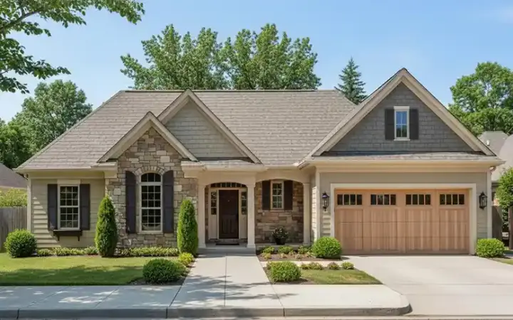 Traditional house plans 23-507 - front exterior, 1,867 sq ft, 3 bed, 2 bath house plans | Monster House Plans