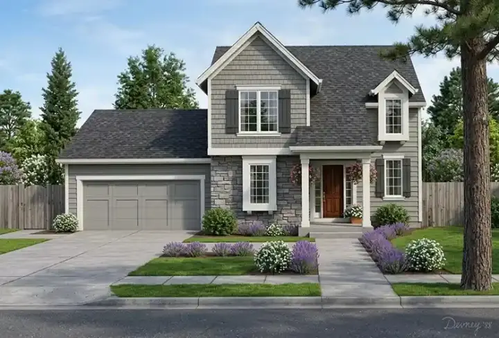 Traditional house plans 23-514 - front exterior, 1,684 sq ft, 3 bed, 2 bath house plans | Monster House Plans