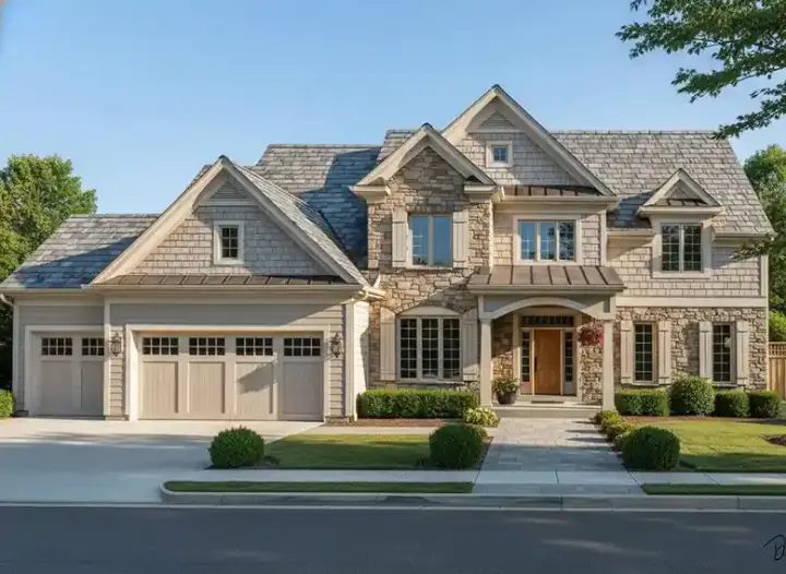 Traditional house plans 23-520 - front exterior, 3,455 sq ft, 4 bed, 2 bath house plans | Monster House Plans