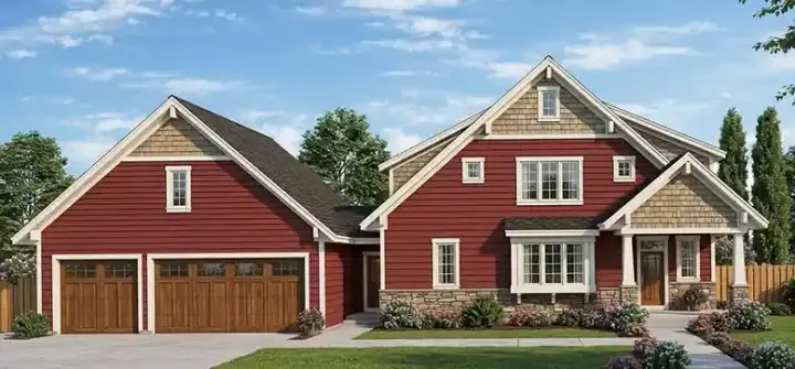 Craftsman house plans 23-521 - front exterior, 2,135 sq ft, 3 bed, 3 bath house plans | Monster House Plans