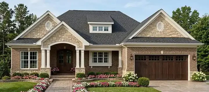 Traditional house plans 23-522 - front exterior, 1,955 sq ft, 3 bed, 2 bath house plans | Monster House Plans