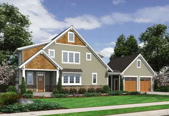 Coastal house plans 23-556 - front exterior, 1,748 sq ft, 3 bed, 2 bath house plans | Monster House Plans