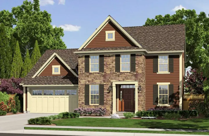 Traditional house plans 23-558 - front exterior, 1,973 sq ft, 4 bed, 2 bath house plans | Monster House Plans