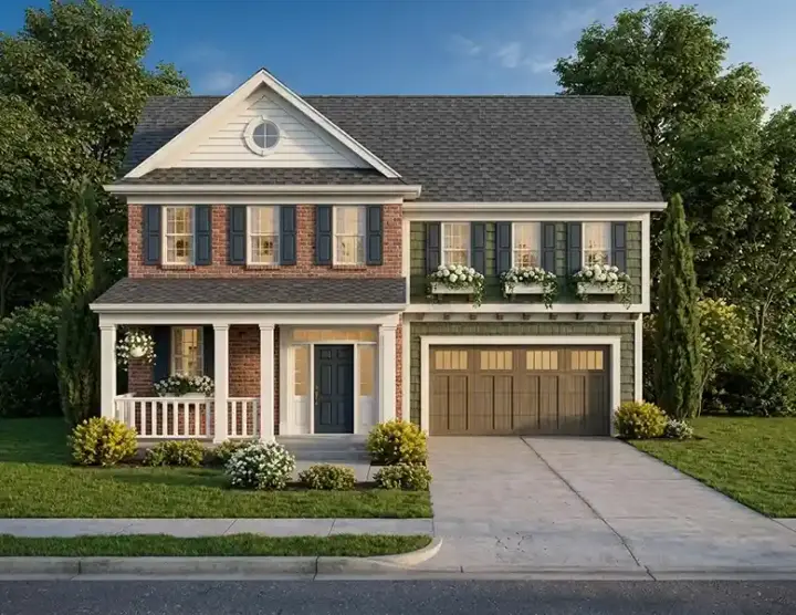 Traditional house plans 23-570 - front exterior, 2,073 sq ft, 4 bed, 2 bath house plans | Monster House Plans