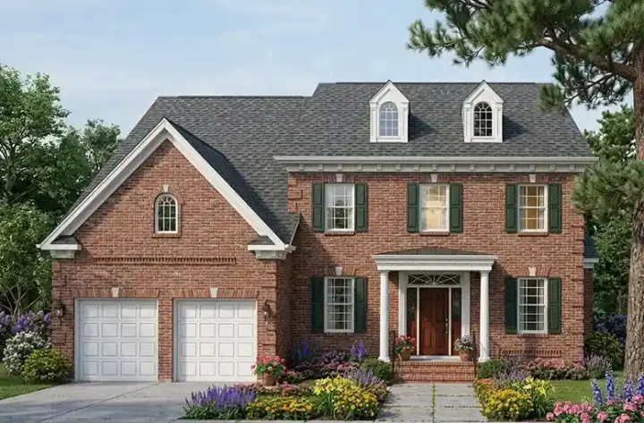 Southern Colonial house plans 23-571 - front exterior, 4,012 sq ft, 5 bed, 3 bath house plans | Monster House Plans