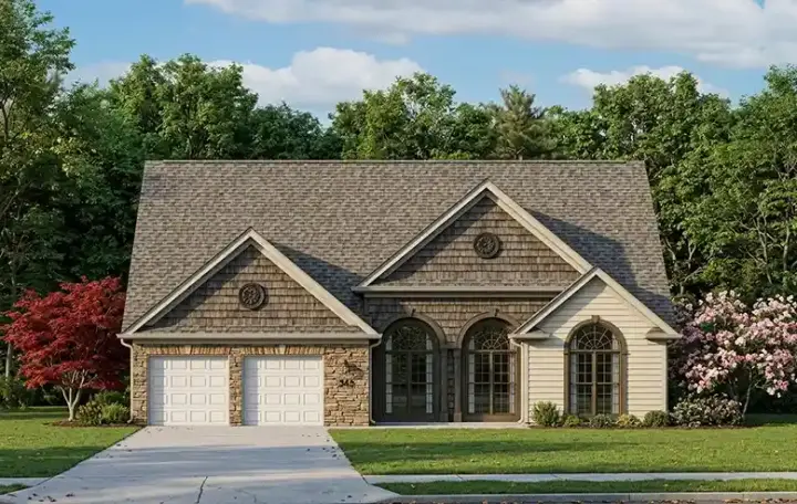 Traditional house plans 24-102 - front exterior, 1,775 sq ft, 3 bed, 2 bath house plans | Monster House Plans