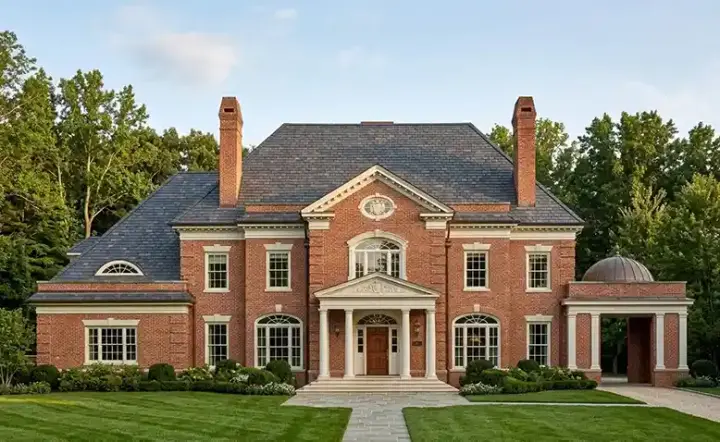 European house plans 24-108 - front exterior, 5,083 sq ft, 5 bed, 5 bath house plans | Monster House Plans