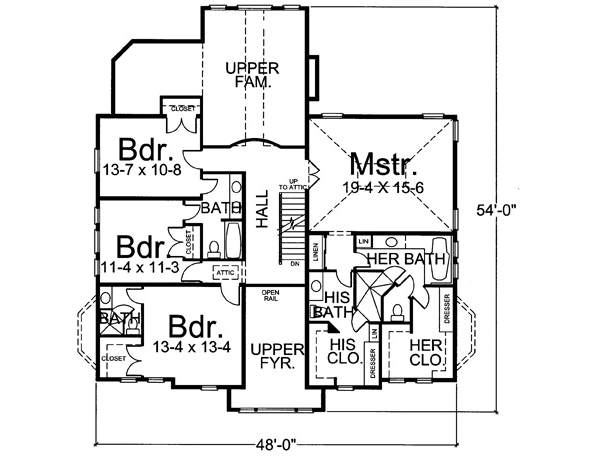 Upper/Second Floor Plan: 24-123