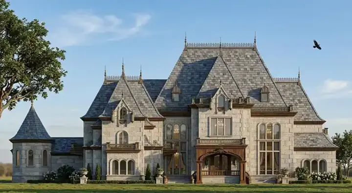 European house plans 24-129 - front exterior, 13,616 sq ft, 6 bed, 6 bath house plans | Monster House Plans