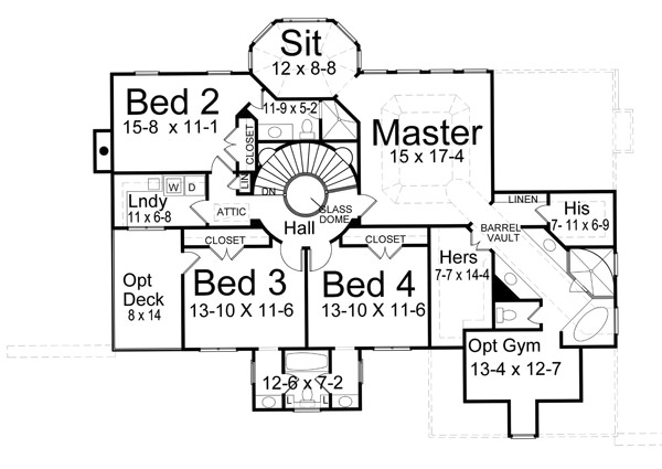 Upper/Second Floor Plan: 24-156