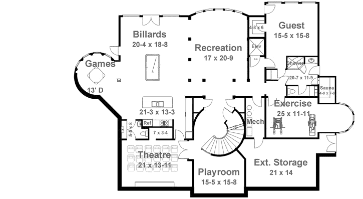 Lower Floor Plan: 24-170