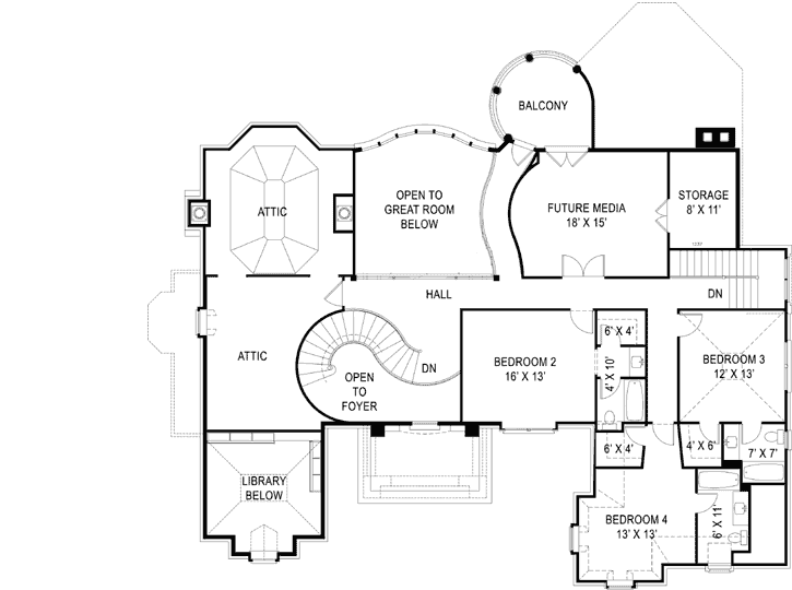 Upper/Second Floor Plan: 24-183