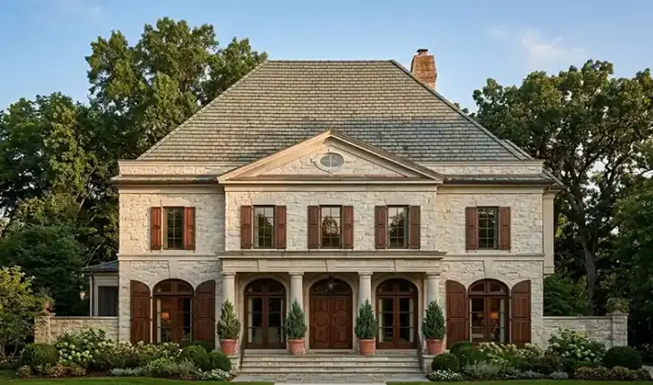 Southern Colonial house plans 24-187 - front exterior, 3,073 sq ft, 5 bed, 4 bath house plans | Monster House Plans