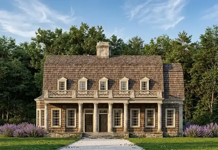 Southern house plans 24-196 - front exterior, 2,604 sq ft, 4 bed, 4 bath house plans | Monster House Plans