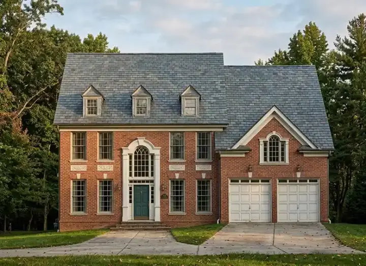 Colonial house plans 24-209 - front exterior, 2,780 sq ft, 5 bed, 4 bath house plans | Monster House Plans