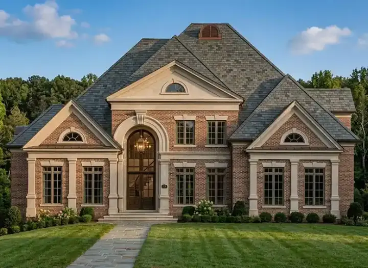 European house plans 24-211 - front exterior, 3,620 sq ft, 4 bed, 3 bath house plans | Monster House Plans