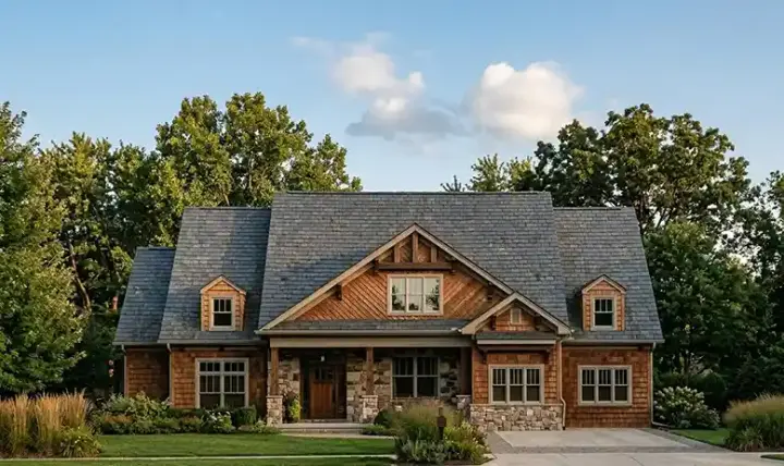 Country house plans 24-226 - front exterior, 3,432 sq ft, 4 bed, 4 bath house plans | Monster House Plans