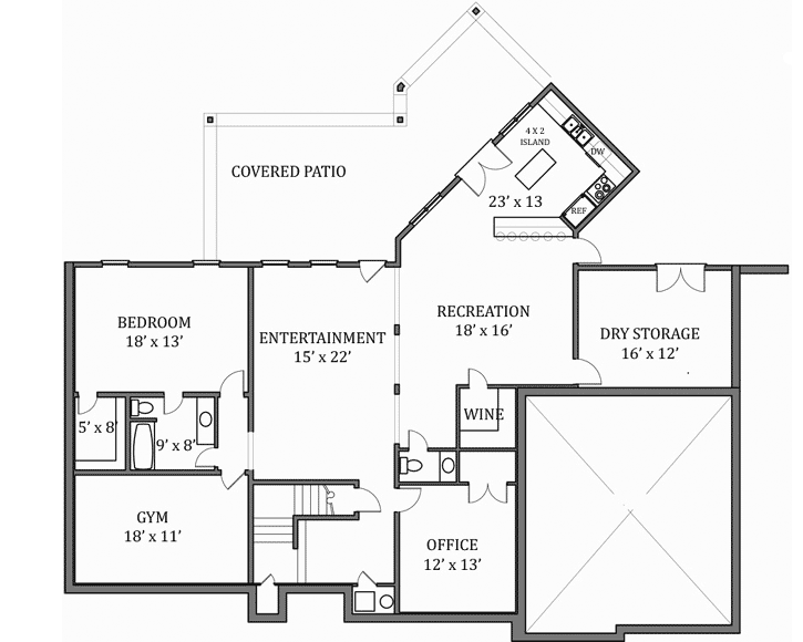 Lower Floor Plan: 24-226