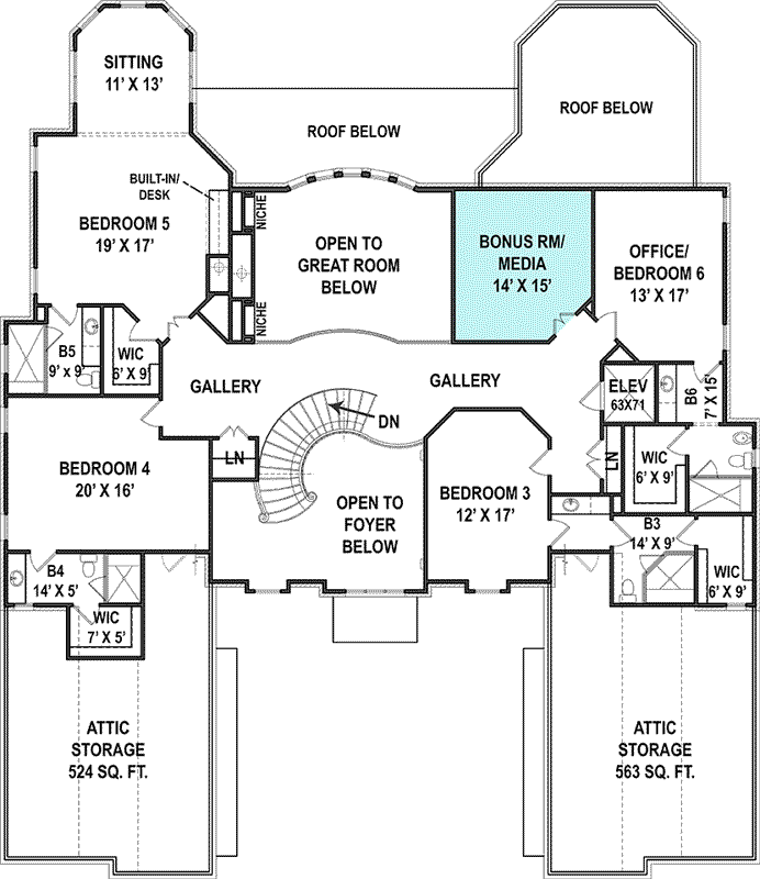 Upper/Second Floor Plan: 24-230