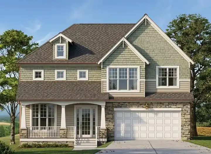 Craftsman house plans 24-232 - front exterior, 2,995 sq ft, 4 bed, 4 bath house plans | Monster House Plans