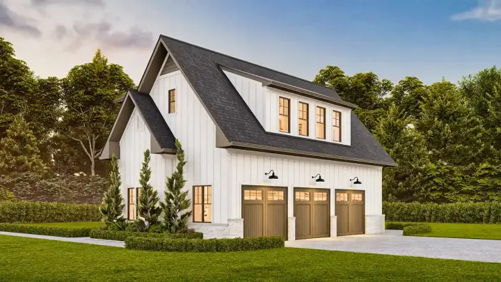 New American house plans 24-269 - front exterior, 940 sq ft, 1 bed, 1 bath house plans | Monster House Plans