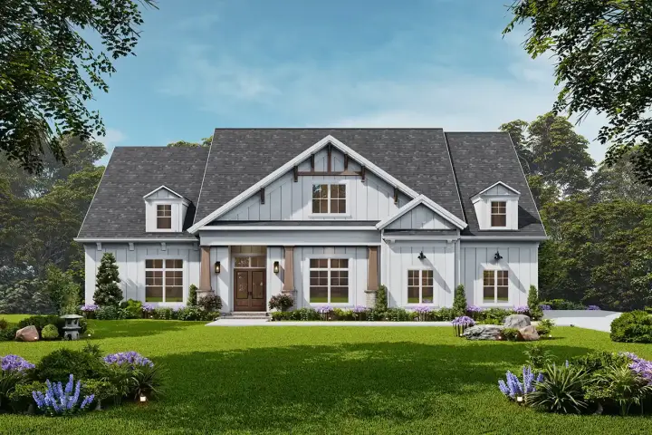 Craftsman house plans 24-274 - front exterior, 3,350 sq ft, 4 bed, 4 bath house plans | Monster House Plans