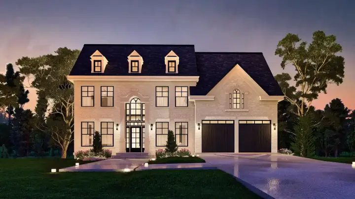 Southern Colonial house plans 24-277 - front exterior, 2,848 sq ft, 5 bed, 4 bath house plans | Monster House Plans