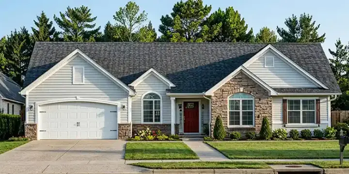 Traditional house plans 25-136 - front exterior, 1,504 sq ft, 3 bed, 2 bath house plans | Monster House Plans