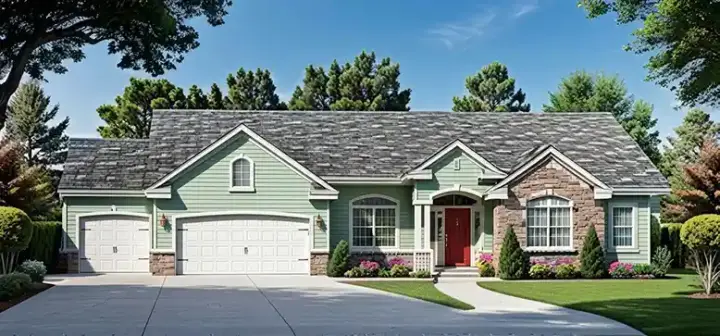 Traditional house plans 25-140 - front exterior, 1,571 sq ft, 2 bed, 2 bath house plans | Monster House Plans