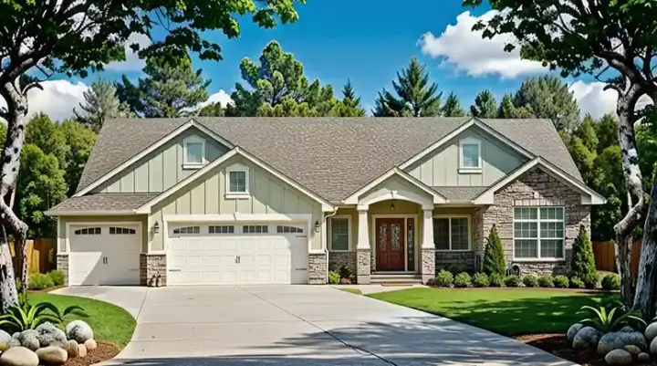 Traditional house plans 25-166 - front exterior, 1,527 sq ft, 3 bed, 2 bath house plans | Monster House Plans
