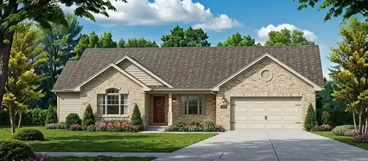 Traditional house plans 25-192 - front exterior, 1,525 sq ft, 2 bed, 2 bath house plans | Monster House Plans