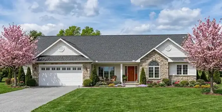 Ranch house plans 25-203 - front exterior, 1,839 sq ft, 3 bed, 2 bath house plans | Monster House Plans
