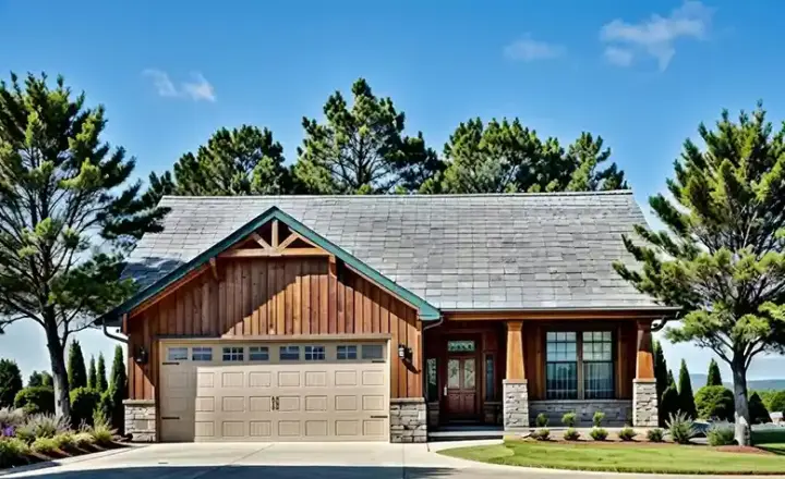 Traditional house plans 25-206 - front exterior, 880 sq ft, 2 bed, 1 bath house plans | Monster House Plans