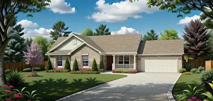 Traditional house plans 25-216 - front exterior, 1,172 sq ft, 3 bed, 2 bath house plans | Monster House Plans