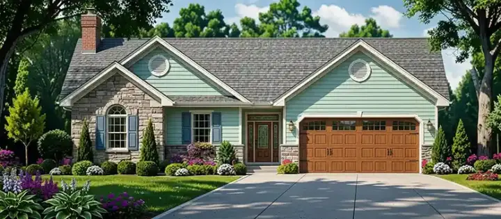 Traditional house plans 25-224 - front exterior, 1,242 sq ft, 3 bed, 2 bath house plans | Monster House Plans
