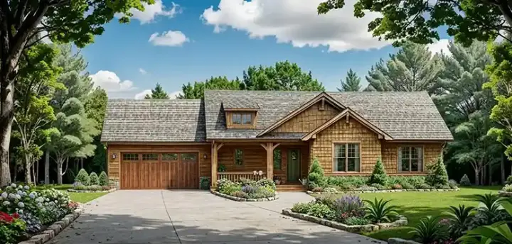 Traditional house plans 25-235 - front exterior, 1,323 sq ft, 3 bed, 2 bath house plans | Monster House Plans